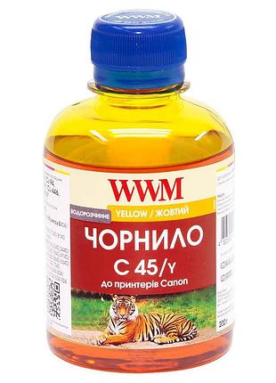 Чорнило wwm для canon cl-441/cl-446/cli-451y 200г yellow водорозчинне (c45/y)