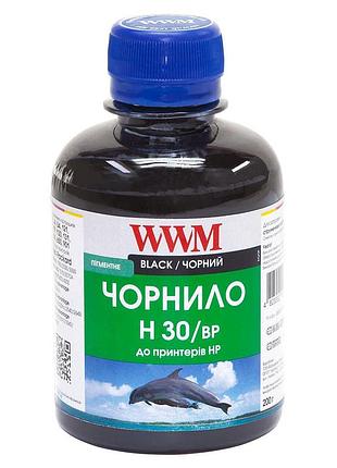 Чорнило wwm для hp №21/121/122 200г black пігментне (h30/bp)