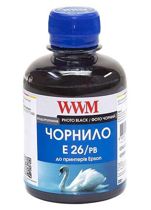 Чорнило wwm для epson expression premium xp-600/xp-605/xp-700 200г photo black водорозчинне (e26/pb)