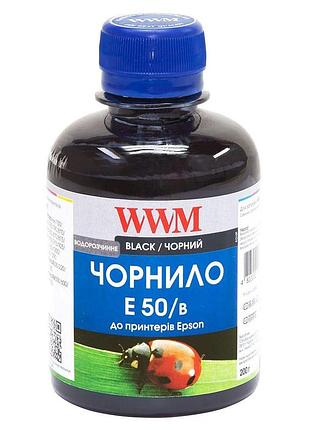 Чернила wwm для epson stylus photo r200/r340/rx620 200г black водорастворимые (e50/b)