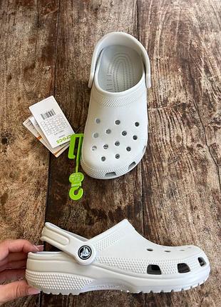 Чоловічі крокси  сірі crocs classic clog elephant