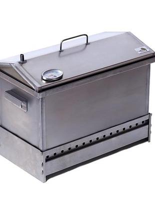 Коптильня с термометром и подставкой smokehouse l original