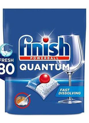 Капсули для посудомийних машин 80шт quantum all in 1 тм finish