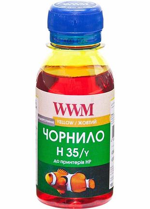 Чернила wwm для hp no22/134/121 100г yellow водорастворимые (h35/y-2) для снпч