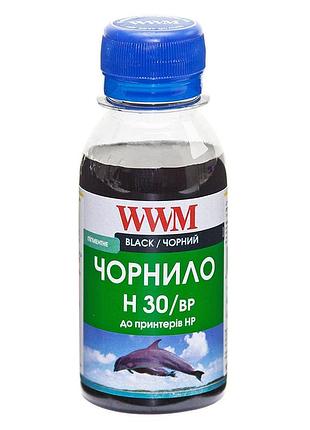 Чернила wwm для hp no21/121/122 100г black пигментные (h30/bp-2)