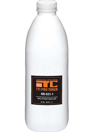 Тонер tti pro для hp lj 1010/1022/p1005/1505 бутль 1000г black (nb-025-1)