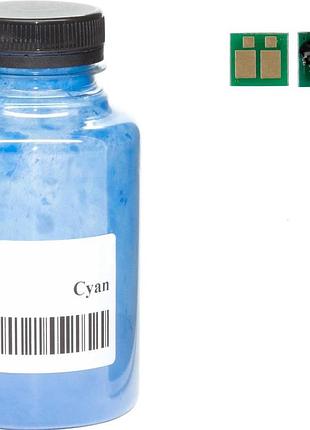 Тонер + чип анк для canon mf641/643/645, lbp-621/623, 054h бутль 70г 2300 ст. cyan (3203747)
