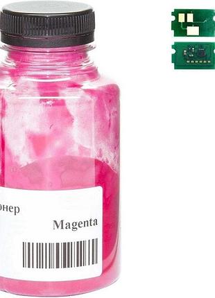 Тонер + чип анк для kyocera ecosys pa2100/ma2100, tk-5430 бутль 65г 2400 ст. magenta (50000337)