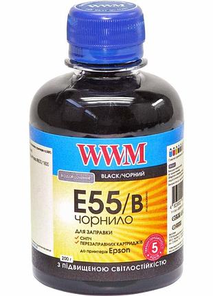 Чернила wwm для epson stylus photo r800/r1800 200г black водорастворимые (e55/b)