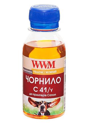 Чорнило wwm для canon cl-41c/cl-51c/cli-8y 100г yellow водорозчинне (c41/y-2)