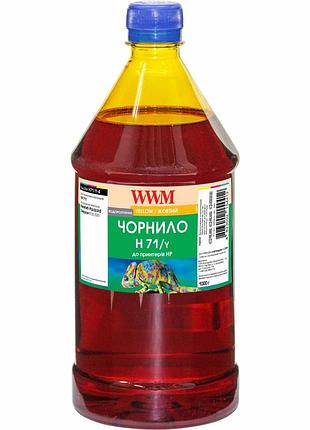Чернила wwm для hp no711 1000г yellow водорастворимые (h71/y-4)