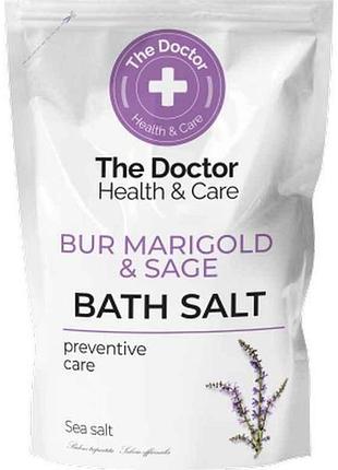 Соль для ванны 500г с чередой и шалфеем тм the doctor health care