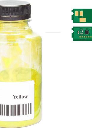 Тонер + чип анк для kyocera mita ecosys p5021/p5521, tk-5220 бутль 30г yellow (3203559)