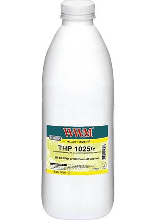 Тонер wwm для hp clj cp1025/canon lbp 5050/7100 бутль 1000г yellow (hp1025y-1)