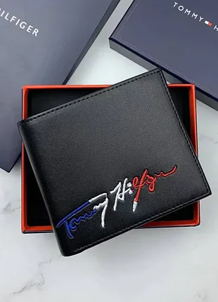 Мужской кошелек Tommy hilfiger черный на подарок