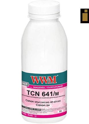 Тонер + чип wwm для canon mf641/643/645, lbp-621/623, canon 054 бутль 35г magenta (tc-canon-054m-35-wwm)