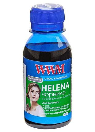 Чернила wwm helena для hp 100г cyan водорастворимые (hu/c-2)