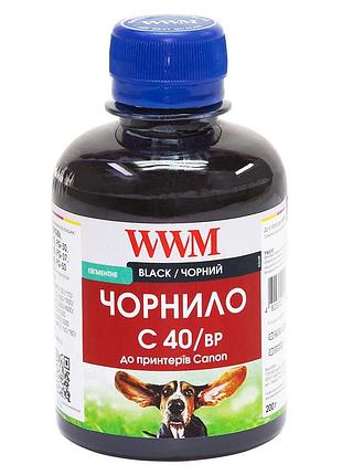 Чернила wwm для canon pg-40bk/pg-50bk/pgi-5bk 200г black пигментные (c40/bp)