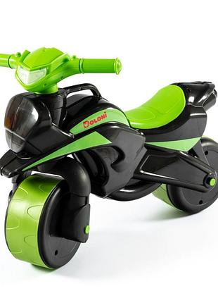 Мотобайк беговел doloni toys 0138/590 чорно-зелений