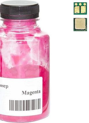 Тонер + чип анк для canon mf651cw/mf655cdw/mf657cdw, 067h бутль 70г 2400 ст. magenta (50000413)