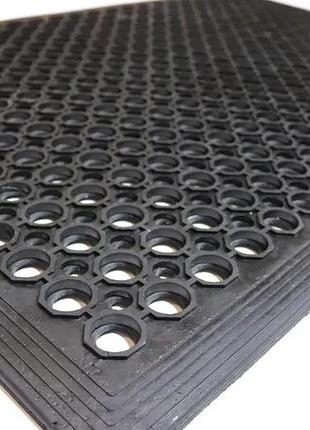 Килимок гумовий стільники 60x90 см брудозахисний horeca