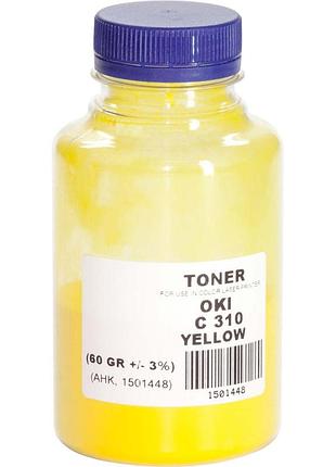 Тонер анк для oki c310/330/510/530 бутыль 60г yellow (1501448)