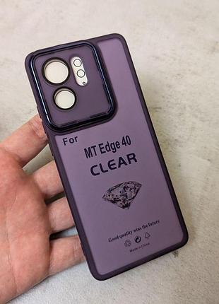 Tpu-pc чехол для motorola edge 40 purple