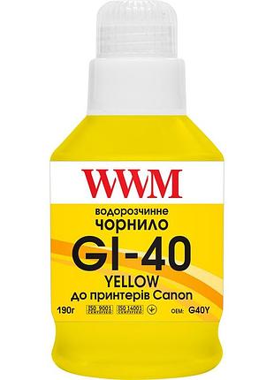 Чернила wwm gi-40 для canon g5040/g6040 1909 yellow (g40y)