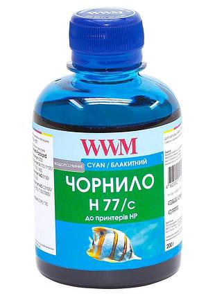 Чернила wwm для hp no177/85 200г cyan водорастворимые (h77/c)