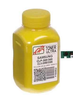 Тонер + чип анк для samsung clp-360/365/clx-3300 бюль 40г 1000 ст. yellow (1505416)