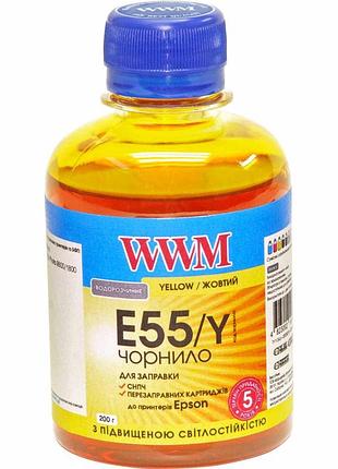 Чернила wwm для epson stylus photo r800/r1800 200г yellow водорастворимые (e55/y)