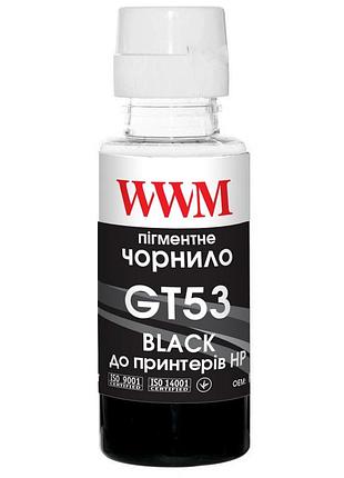 Чернила wwm gt53 для hp jet ink tank 115/315/319 100г black pigment пигментные (h53bp)