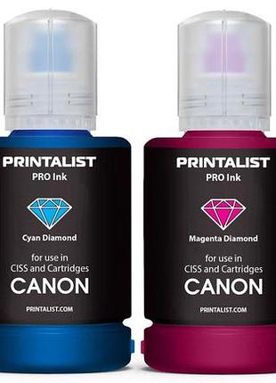 Комплект чорнил printalist для canon 4х140г b/c/m/y водорозчинне (pl-ink-canon-set4)