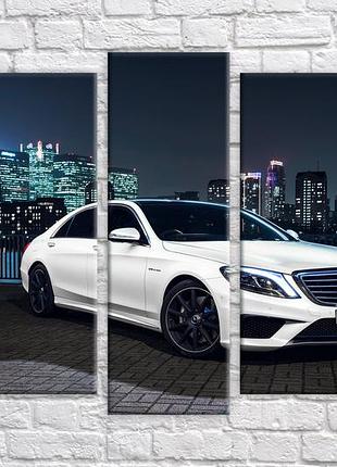 Модульная картина на холсте из 5-ти частей "mercedes w222"