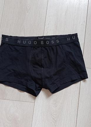 Трусы мужские базовые черные боксерки коттоновые hugo boss s m c м 8 10 36 38 44