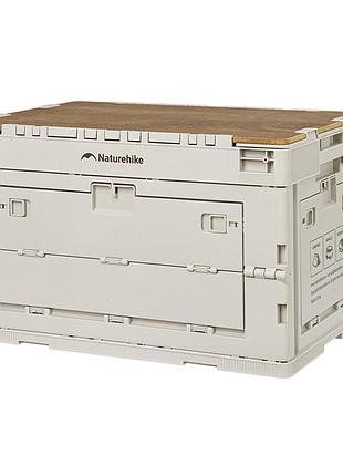Складаний контейнер naturehike cnk2450xb020, 52 л, бежево-сірий