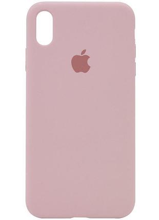 Чехол на iphone x / iphone xs розовый матовый силиконовый с микрофиброй для айфон 10 / 10 эс