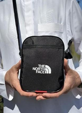 Барсетка чорна the north face сумка тнф барсетка маленька сумка через плече сумка спорт 2