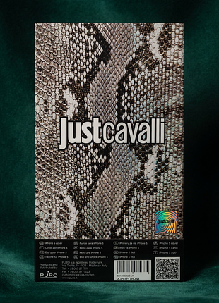 Розовый чехол puro питон just cavalli для iphone 5/5s/se
