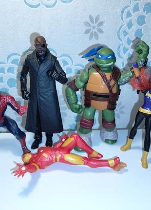 Фигурки коллекционные marvel, dc comics, spider man, ironman, teenage mutant ninja turts, tmnt
