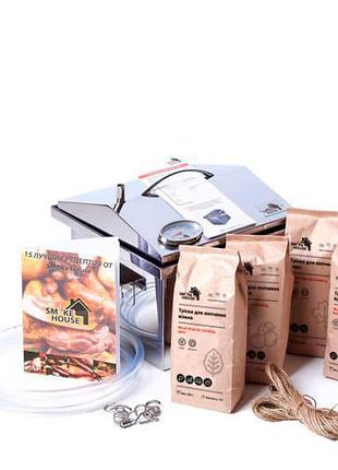 Коптильня с термометром smokehouse s deluxe с подставкой