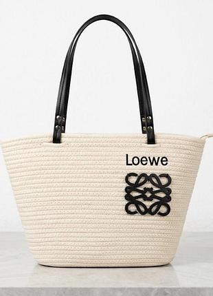 Летний шопер loewe в цвете айвори