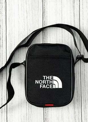 Барсетка чорна the north face сумка тнф барсетка маленька сумка через плече сумка спорт 4
