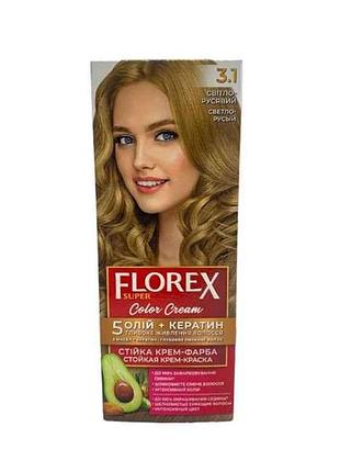 Крем-фарба світло-русявий д/волосся кератин 3.1 тм florex