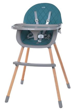 Стульчик для кормления lumi me 1111 teal экокожа