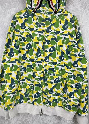 Худі a bathing ape (bape) color camo shark full zip hoodie в