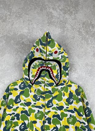 Худі a bathing ape (bape) color camo shark full zip hoodie в