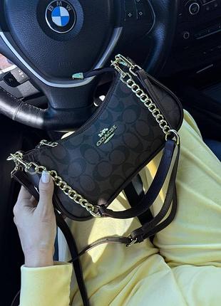 Женская сумка coach багет, сумка коач, кроссбоди, багет, сумка на плечо, сумка через плечо