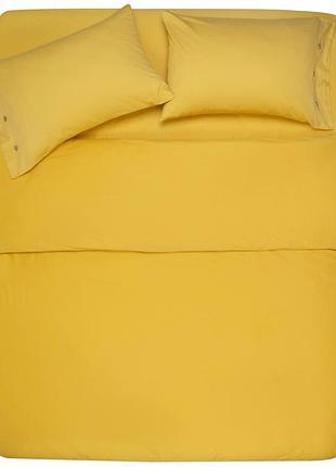 Простынь на резинке ardesto mix&match, 180x200+30см, 100% хлопок, сатин, желтый