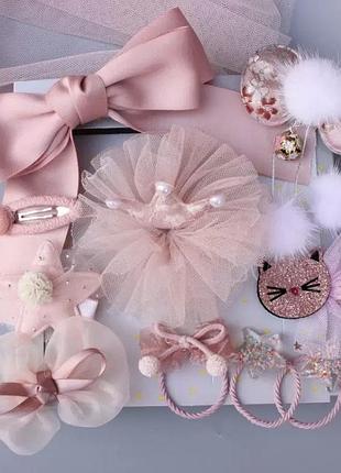 Резинки и заколки chicbaby (розовый набор 15 шт)